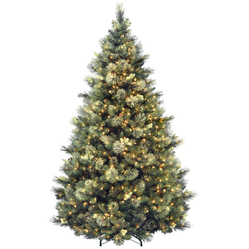 Isenhour Green Artificial Christmas Tree with Clear/White Lights